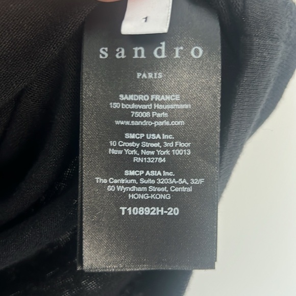 Sandro black lace top. - Picture 5 of 5